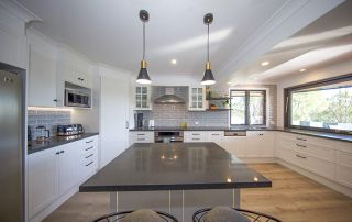 Custom cabinets installed in West Island kitchen